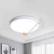 Contemporary Drum Led Ceiling Lamp - White/Gray/Green With Music Notes Ideal For Bedroom Lighting