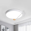 Contemporary Drum Led Ceiling Lamp - White/Gray/Green With Music Notes Ideal For Bedroom Lighting