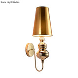 Contemporary Fabric Barrel Wall Mount Light - Bedroom Sconce (Black/Silver/White)