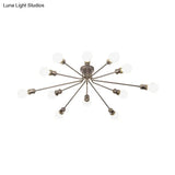 Contemporary Firework Metal Ceiling Light For Restaurants - Semi Flush Mount