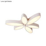Contemporary Floral Flush Mount Acrylic 6 Light Fixture - 27’/33.5’ In Warm/White’ For Hallway