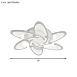 Contemporary Floral Led Ceiling Light Fixture In Warm/White/Natural With 3/6/9 Lights