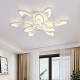 Contemporary Floral Led Ceiling Light Fixture In Warm/White/Natural With 3/6/9 Lights 9 / White