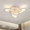 Contemporary Floral Led Ceiling Light Fixture In Warm/White/Natural With 3/6/9 Lights 3 / White