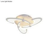 Contemporary Floral Led Ceiling Light Fixture In Warm/White/Natural With 3/6/9 Lights