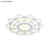 Contemporary Flower - Shaped Led Flushmount Ceiling Light For Bedroom - 16’/19.5’ Wide