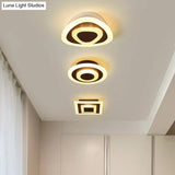 Contemporary Flush Ceiling Light: Geometric Acrylic Led Fixture