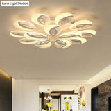 Contemporary Flush Mount Fan Ceiling Light With Adjustable Acrylic Shade In Multiple Tones