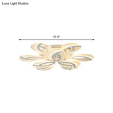 Contemporary Flush Mount Fan Ceiling Light With Adjustable Acrylic Shade In Multiple Tones