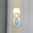 Contemporary Fold Tapered Shade Wall Light - Wheel Metal White Lamp With 1