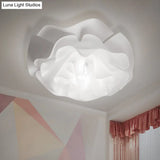 Contemporary Frill Layer Led Ceiling Fixture: Stylish Flush Mount For Bedroom Acrylic Finish In