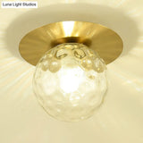 Contemporary Frosted Glass Sphere Semi Flush Chandelier: Stylish Ceiling Mount Light For Hallways