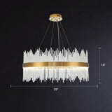 Contemporary Geometric Led Chandelier - Simplicity And Elegance In Gold / 39 Round