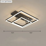 Contemporary Geometric Semi - Flush Acrylic Bedroom Ceiling Light