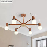 Contemporary Glass Ball Semi Flush Light Fixture For Childrens Bedroom Ceiling Features Antler