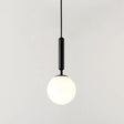 Contemporary Glass Pendant Light For Lounge Black / Milk White