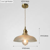 Contemporary Glass Pendant Lighting Fixture - Gold Hanging Lamp For Bedroom