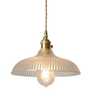 Contemporary Glass Pendant Lighting Fixture - Gold Hanging Lamp For Bedroom