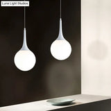 Contemporary Globe White Glass Pendant Light - 1 12’/14’/16’ Wide Hanging Ceiling