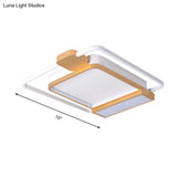 Contemporary Gold/Black Acrylic Ceiling Light With Led Flush Mount For Bedroom 16-19.5’ Width -