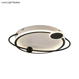 Contemporary Gold/Black Led Flush Ceiling Light Warm/White 19’/23.5’ Dia’ Or ’Modern Dia