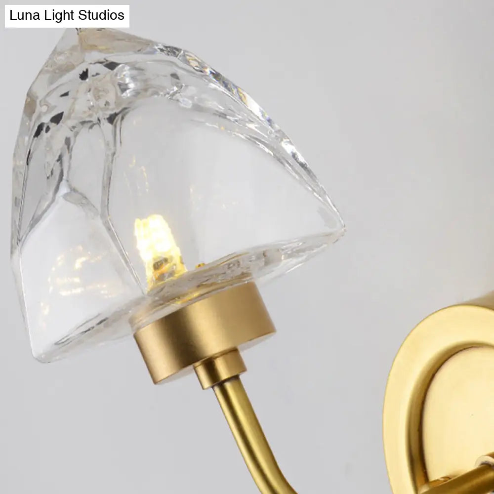 Contemporary Gold Ice Cube Wall Sconce
Or
Modern Crystal Light Fixture