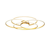 Contemporary Gold Metal Flush Mount Led Ceiling Light With Circle Ring Design - Warm/White For