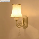 Contemporary Gold Wall Sconce 1 Light Textured Glass Mount Fixture Ideal For Living Room