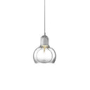 Contemporary Gourd Glass Pendant Light Fixture for Lounge Clear / 4.5’’