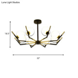 Contemporary Iron Claw Chandelier With White Glass Shade - 6/8/10 Lights Pendant