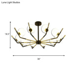 Contemporary Iron Claw Chandelier With White Glass Shade - 6/8/10 Lights Pendant