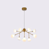 Contemporary Led Acrylic Chandelier Pendant Light For Living Room 220V-240V / 9 Dorado