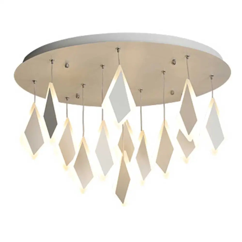 Contemporary Led Acrylic Flush Mount Bedroom Ceiling Light - Warm/White 19/27/31.5 Wide