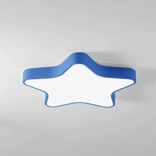 Contemporary Led Acrylic Star Shade Flush Light Fixture For Bedroom