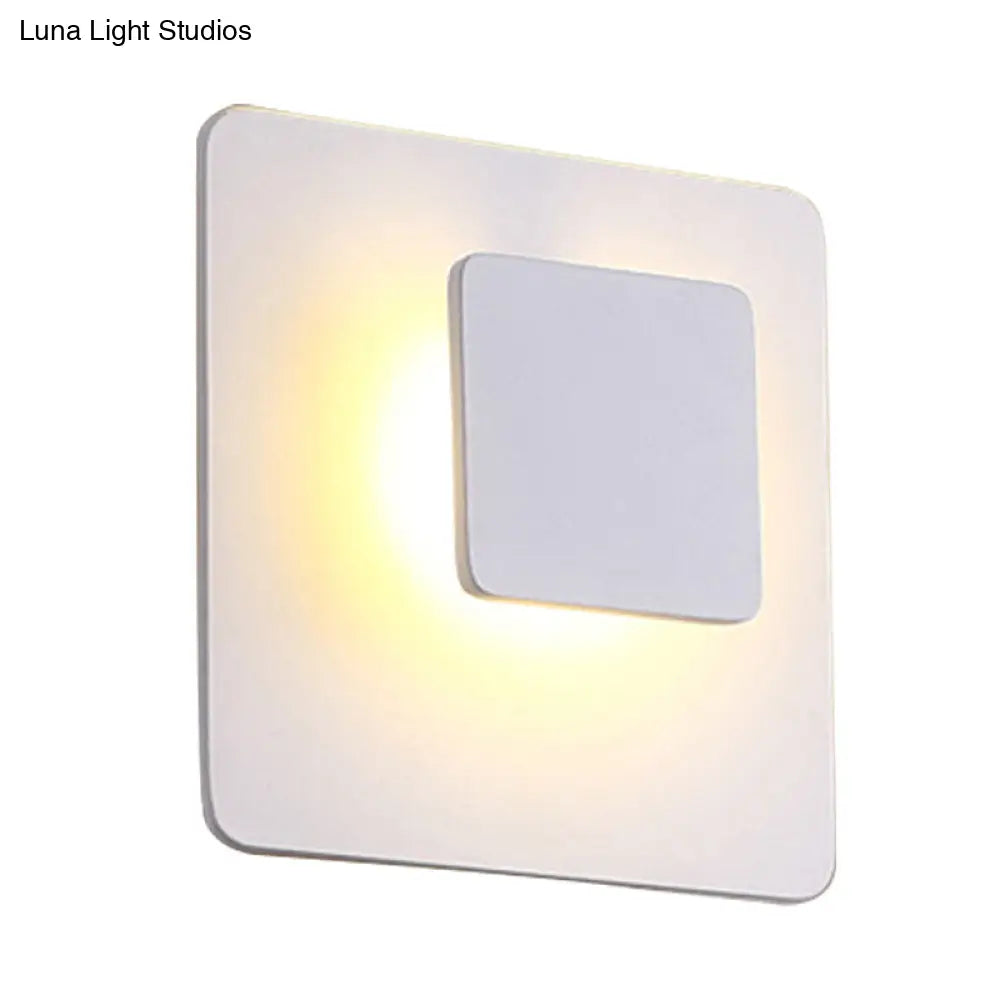 Contemporary Led Acrylic Wall Sconce Lighting For Living Room - White/Warm Light