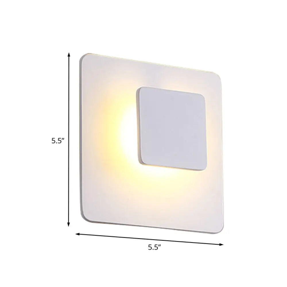 Contemporary Led Acrylic Wall Sconce Lighting For Living Room - White/Warm Light