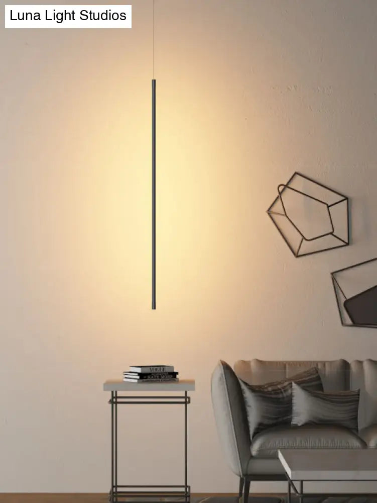 Contemporary Led Black Metal Pendant Light - Stylish Ceiling Suspension Lamp
