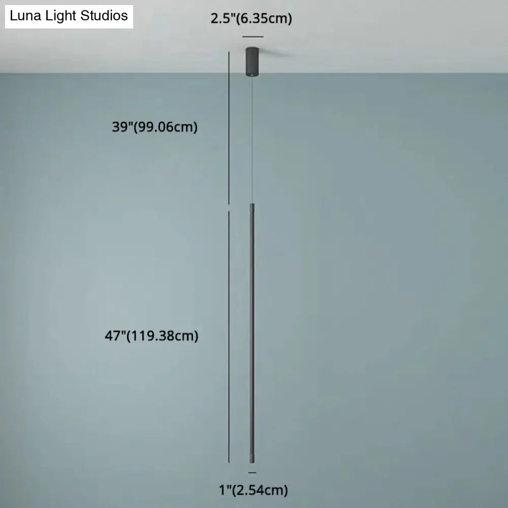 Contemporary Led Black Metal Pendant Light - Stylish Ceiling Suspension Lamp