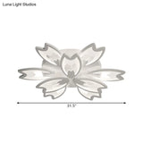 Contemporary Led Ceiling Light With Acrylic Buds - Warm/White/Natural Options 3/5/9 - Head Flush