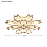 Contemporary Led Ceiling Light With Acrylic Buds - Warm/White/Natural Options 3/5/9 - Head Flush
