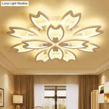 Contemporary Led Ceiling Light With Acrylic Buds - Warm/White/Natural Options 3/5/9 - Head Flush