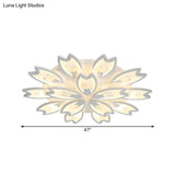 Contemporary Led Ceiling Light With Acrylic Buds - Warm/White/Natural Options 3/5/9 - Head Flush