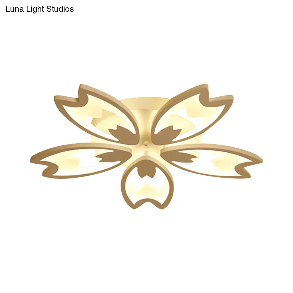 Contemporary Led Ceiling Light With Acrylic Buds - Warm/White/Natural Options 3/5/9 - Head Flush