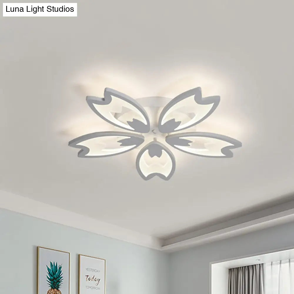 Contemporary Led Ceiling Light With Acrylic Buds - Warm/White/Natural Options 3/5/9 - Head Flush