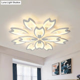 Contemporary Led Ceiling Light With Acrylic Buds - Warm/White/Natural Options 3/5/9 - Head Flush