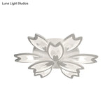 Contemporary Led Ceiling Light With Acrylic Buds - Warm/White/Natural Options 3/5/9 - Head Flush
