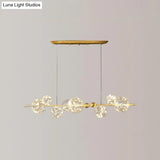 Contemporary Led Chandelier Pendant Light With Clear Glass Ball Shape In Gold