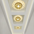 Contemporary Led Crystal Flush Ceiling Light With Floral Corridor Design - Clear / Warm