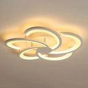 Contemporary Led Flower Flush Ceiling Light: Acrylic Living Room Lighting Fixture 5 / White