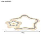 Contemporary Led Flush Ceiling Light: Slim Panel Lamp For Living Room In White Acrylic